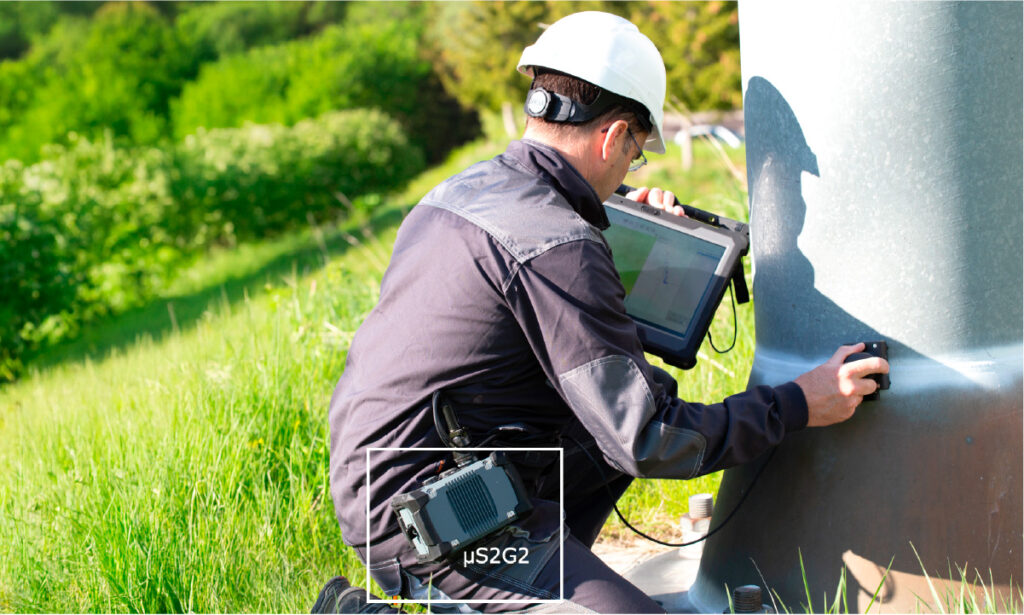 現場検査に対応するμS2G2-Array渦電流アレイ探傷装置
